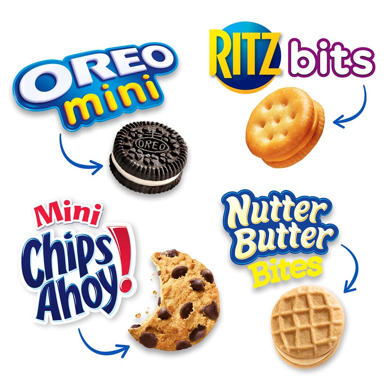 Nabisco Classic Mix Variety Pack, OREO Mini, CHIPS AHOY! Mini, Nutter Butter Bites, RITZ Bits Cheese, Christmas Stocking Stuffers, 20 Snack Packs - Image 3